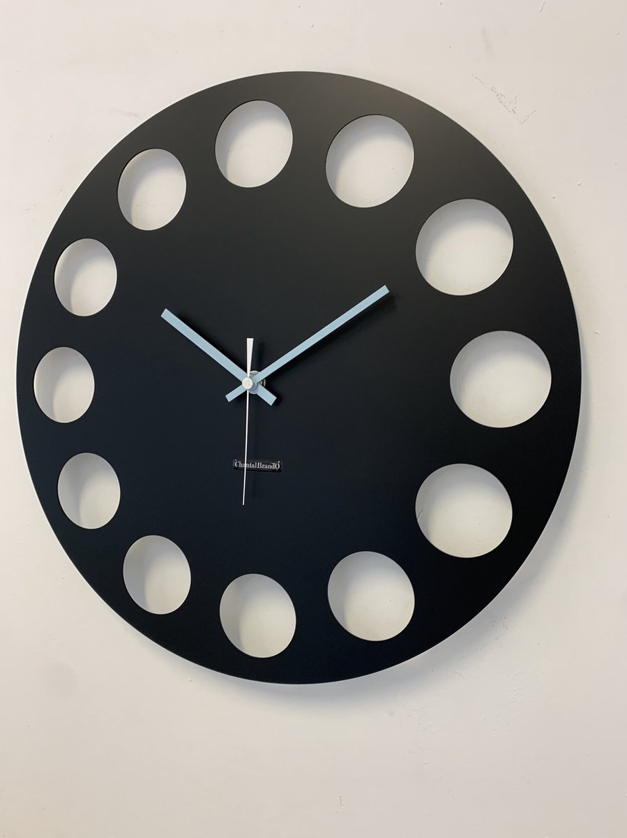 ChantalBrandO Wandklok MARAVAL Black XL Modern Design