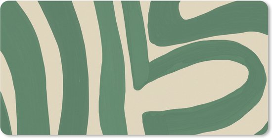Tapis de souris XXL - Sous-main - Tapis de bureau - Vert - Art - Abstrait - 80x40 cm - Tapis de souris XXL