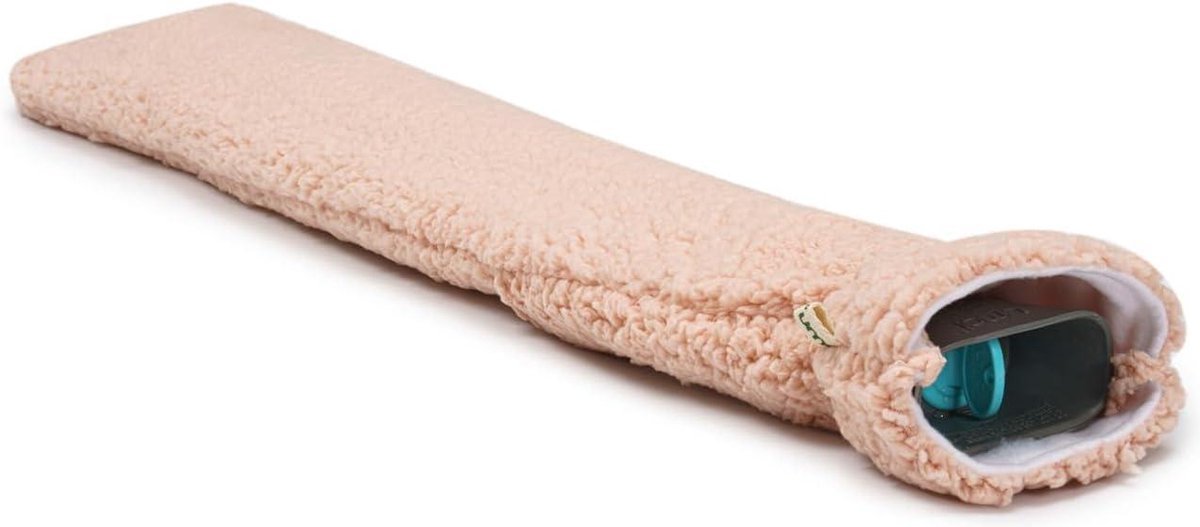 Goedkoopste Kruik Premium warmwaterkruik knuffel teddybont overtrek bedfles - 77cm x13cm - BS1970 2012 gecertificeerd - TÜV Rheinland getest - Roze