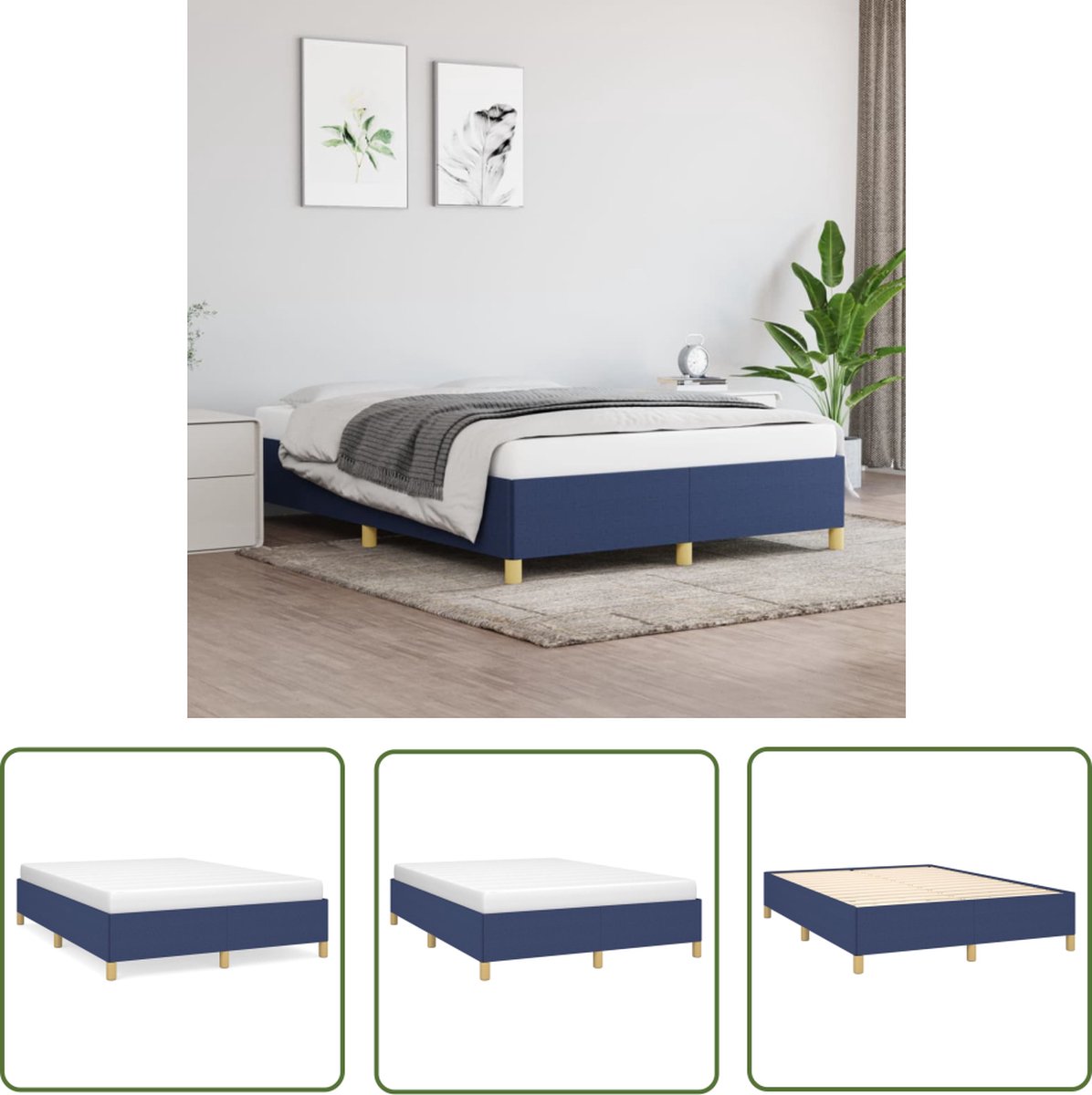 VidaXL Boxspringframe Slaapmeubel Meubel Boxspring Bedframe Bed Ledikant Boxspringbed Bedden Frame Boxspringbedframe Stof Grijs 160x200 Cm VidaXL Boxspringframe Slaapmeubel Meubel Boxspring Bedframe Bed Ledikant Boxspringbed Bedden Frame Boxspringbedframe Stof Grijs 160x200 Cm