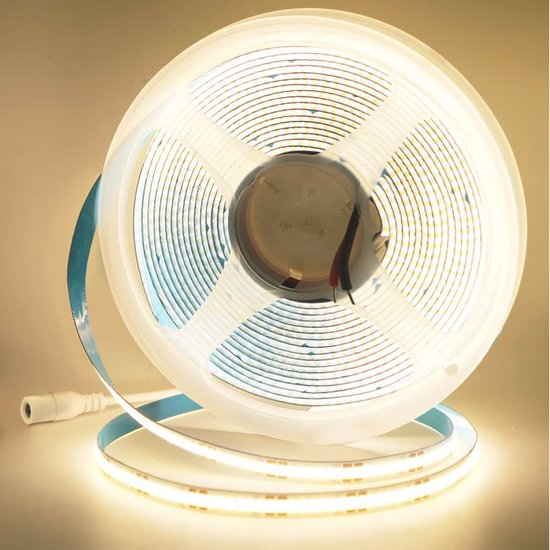 Bigzom Led strip COB 2 m, Led strip USB COB 600 leds tv led, achtergrondverlichting CRI90 3000 K, warmwit, voor keuken, slaapkamer, huis, doe-het-zelf verlichting