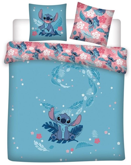 Beddengoed Stitch & Angel 100% polykatoen, dekbedovertrek 135 x 200 cm kussensloop 48 x 74 cm