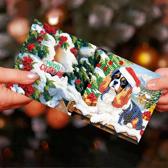 Diamond Painting Kerstkaarten - Kerst - 12 stuks inclusief enveloppen ...