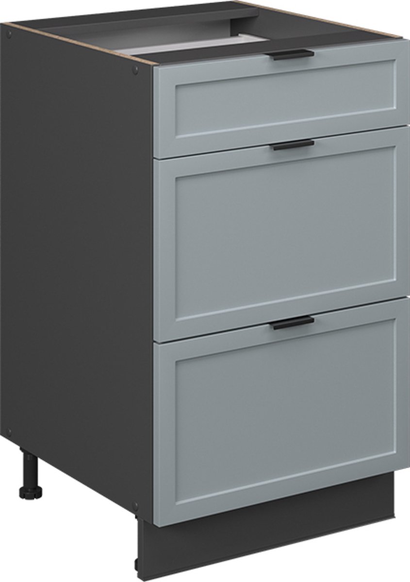 Vicco Fame-Line Keukenonderkast – 50 cm zonder werkblad Licht blauw-grijs Licht blauw-grijs/Antraciet