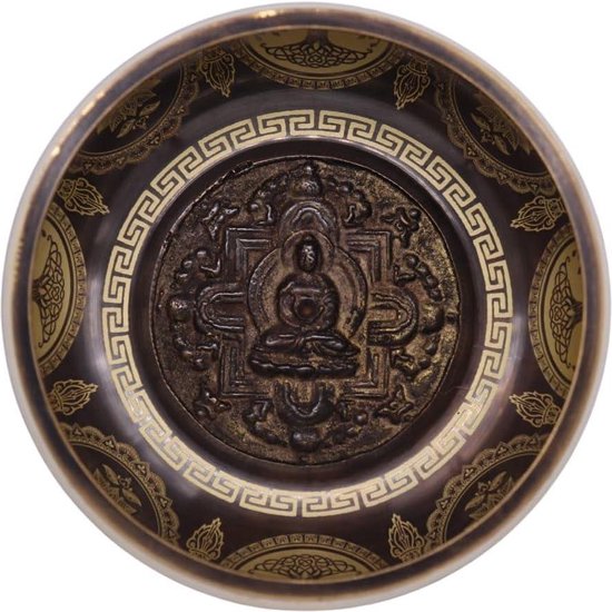 Bol Chantant Tibétain Original Martelé à La Main Avec Socle Et Maillet - Pour Méditation