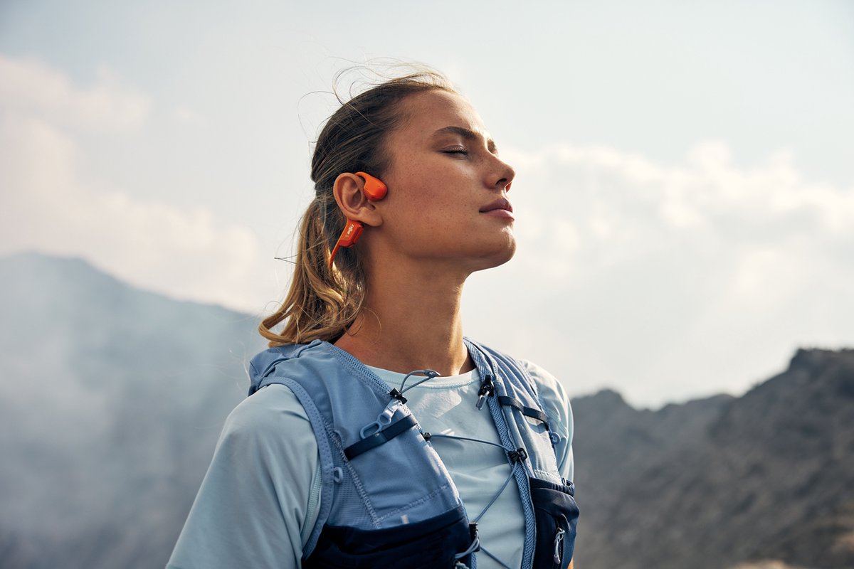 Shokz OpenRun Pro 2 Open-ear Sporthoofdtelefoon - Bone Conduction - IP55 water- en zweetbestendigheid - 12 uur batterij - Oranje thumbnail 6
