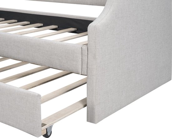 Gestoffeerd bed, 3ft eenpersoonsbed 90x200cm, bodem met bedden 90x190cm
