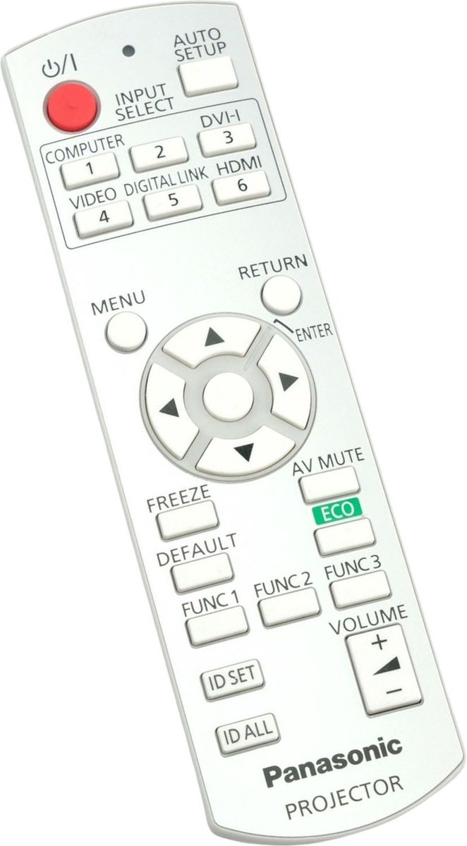 Afstandsbediening geschikt voor de PANASONIC PT-RW430UK beamer, vervangt N2QAYB000812
