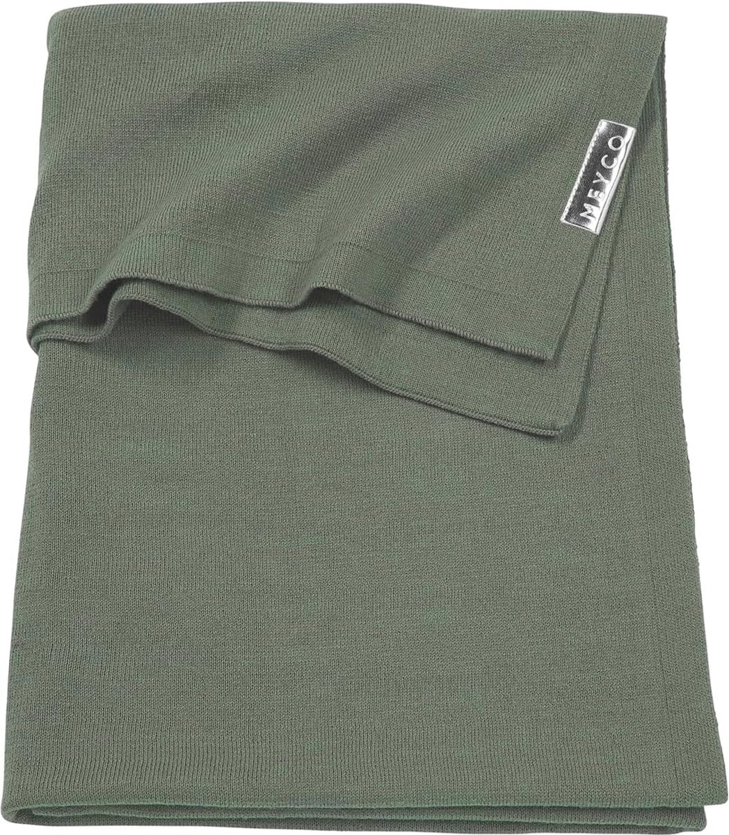 Wiegdeken Knit Basic 75x100 cm - Donkergroen
