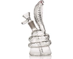 Mini Bong met Percolator - Glazen Waterpijp met Honingraat en Ijskamer - Rookaccessoires