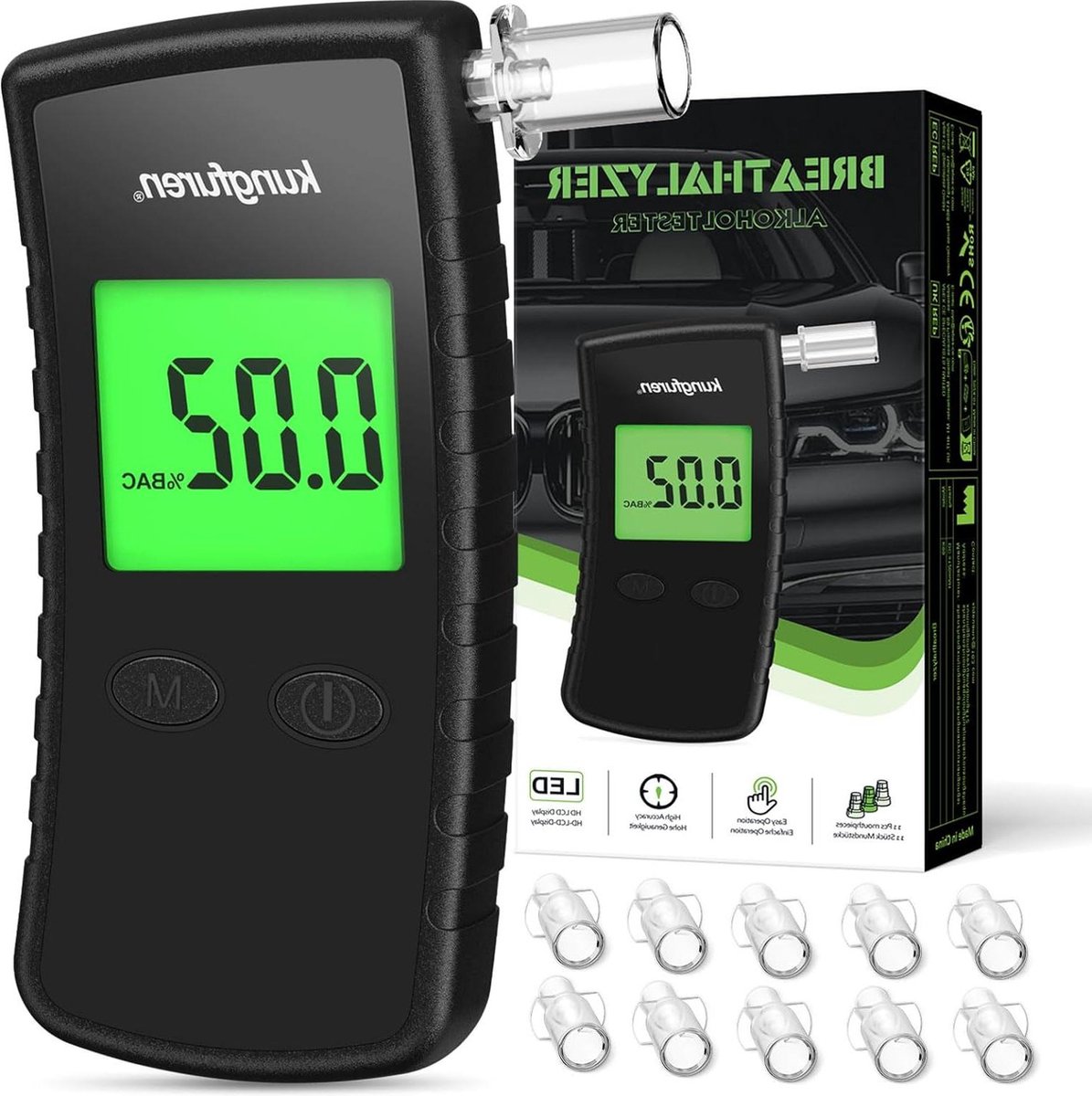 Goedkoopste Goedgekeurde Elektronische Ethylotest-Meter Met Blauw LCD Digitaal Display - Professionele Alcotest Voor Huishoudelijk Gebruik alcohol testers