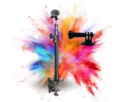 TronicXL Klem Statief 2-delig geschikt voor DJI, Osmo, GoPro, Hero, Hero+, 3, 4, 5, 6, 7, 8, 9, 10, 11, 12, 13, Session - Action Cam Tripod - Camerastatief inclusief houder - adapter mount