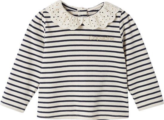 Vertbaudet T-shirt col brodé bébé manches longues