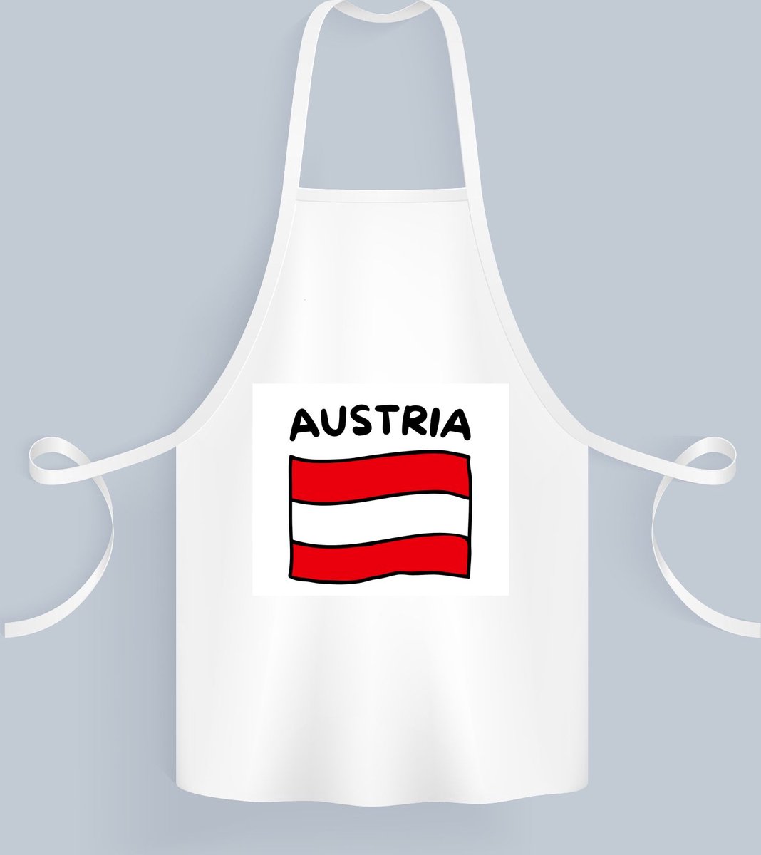 Akyol - austria vlag Keukenschort - Oostenrijk - reizigers - toerist - verjaardagscadeau - souvenir - vakantie - 82 bij 71 cm