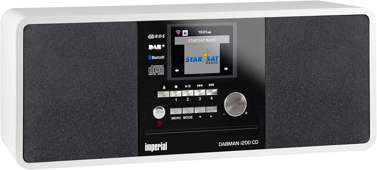 Bol.com Imperial DABMAN i200 CD Multifunctionele radio DAB+ / FM / Internet / Bluetooth Wit aanbieding