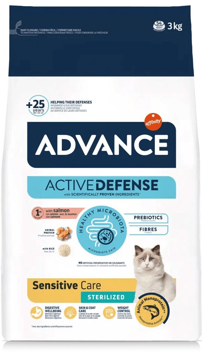 Advance Advance - Sterilized Sensitive - Salmon - Kattenvoer - 3 kg