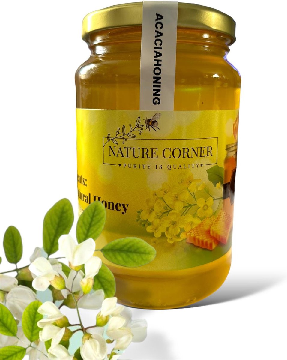 Acaciahoning | Acacia Honey | Miel d’Acacia | عسل الأكاسيا – 100% Puur & Natuurlijk | Rauw & Onverhit | 450g