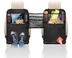 Geïntegreerde rugleuningbescherming voor kinderen - autostoelorganizer voor net tussen de voorstoelen - geschikt voor de meeste voertuigen