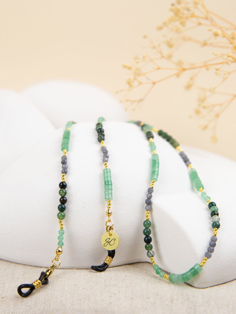 Brillenkoord Kraaltjes – Sol Groen Brilkoord – Luxe Brillenketting | Sunny Cords