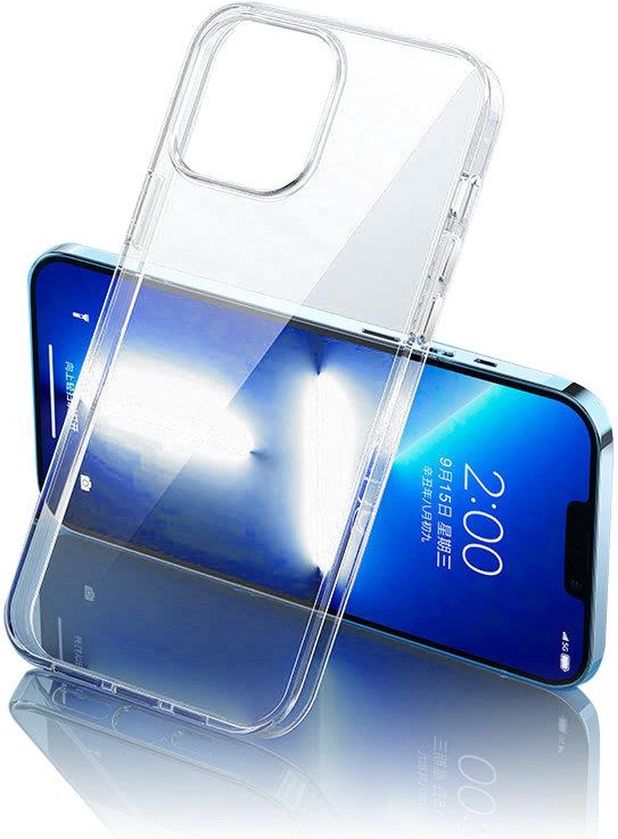 Kingxbar - Elegant - Series iPhone - 13 - Pro - hoesje, - transparante - achterkant