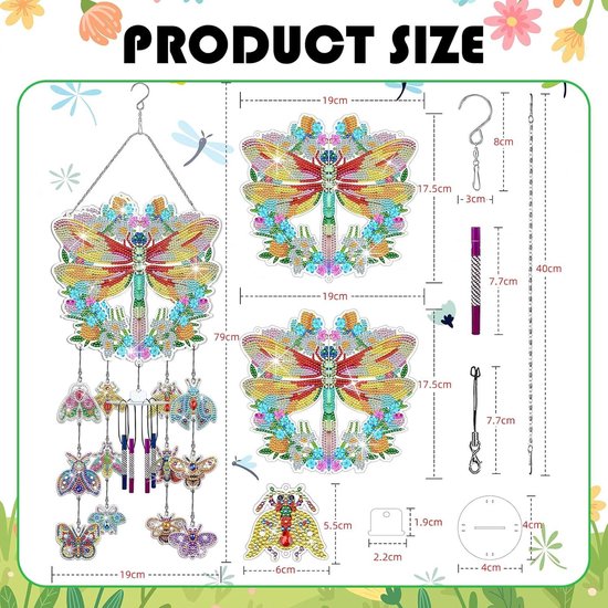 SelfTek Kerstballen - Diamond Painting Kersthangers voor Kinderen, Dubbelzijdig Doe-Het-Zelf 5D Sleutelhanger voor Kerstdecoratie en Cadeau (16 Stuks