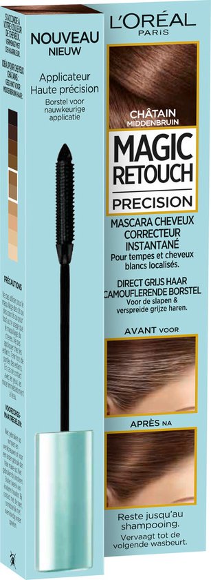 Foto: L or al paris magic retouch first greys precision mascara middenbruin haarmascara eerste grijze haren