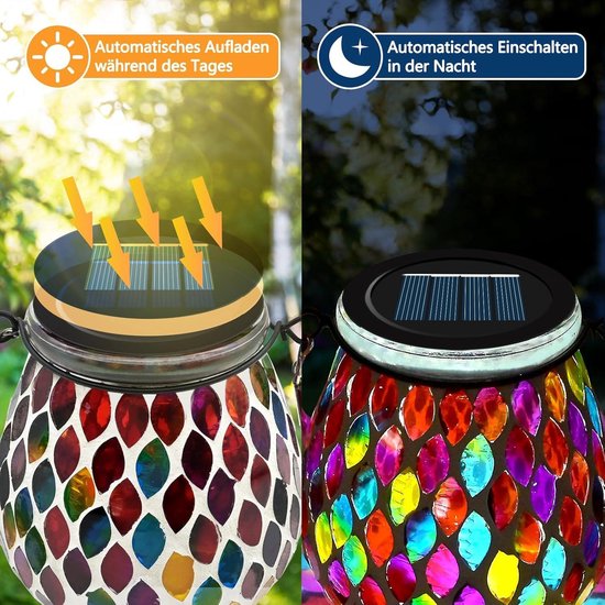 GEARLITE Lampen op zonne-energie voor buiten, tuin, hangend, lantaarns