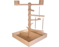 Trixie - Vogel Speelgoed - Speelplaats Hout - Voor Agapornis En Parkiet - 41X41X55 cm