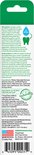Achterkant van de verpakking van TropiClean Fresh Breath tandgel, met gebruiksinstructies, ingrediëntenlijst, vermelding van natuurlijke oorsprong, 'Made in USA' en 'Cruelty free'.