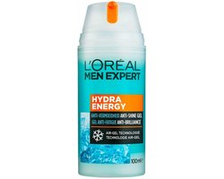 L'Oréal Men Expert Hydra Energetic Quenching Hydraterende Gel Moisturiser - Matterende Verfrissende Anti-Glans Gezichtsverzorging, Gezichtscrème voor Mannen – 100 ml