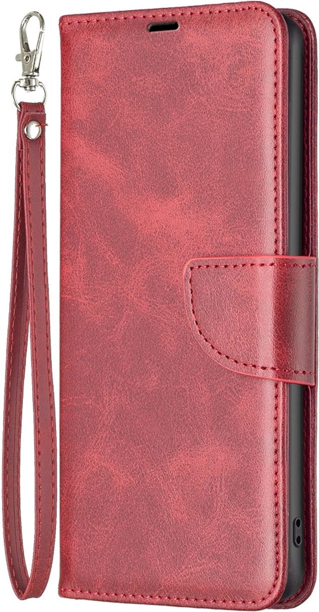 Mobigear Telefoonhoesje geschikt voor Apple iPhone 16 Plus Hoesje | Mobigear Excellent Bookcase Portemonnee | Pasjeshouder voor 3 Pasjes | Telefoonhoesje voor Pinpas / OV Kaart / Rijbewijs - Rood