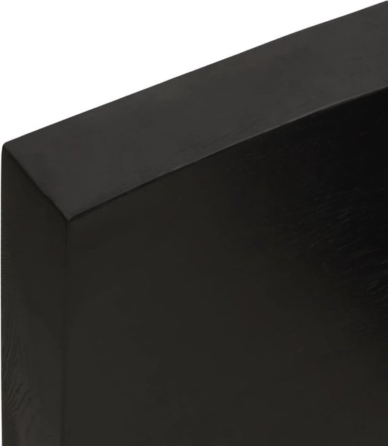 Plateau de table en chêne The Living Store - 180x60x6 cm - Gris foncé