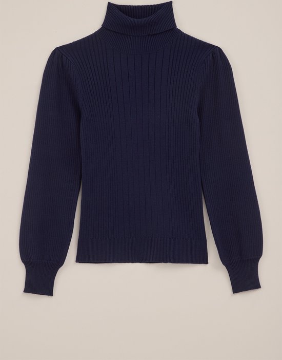 WE Fashion Meisjes coltrui met van ribstof bol