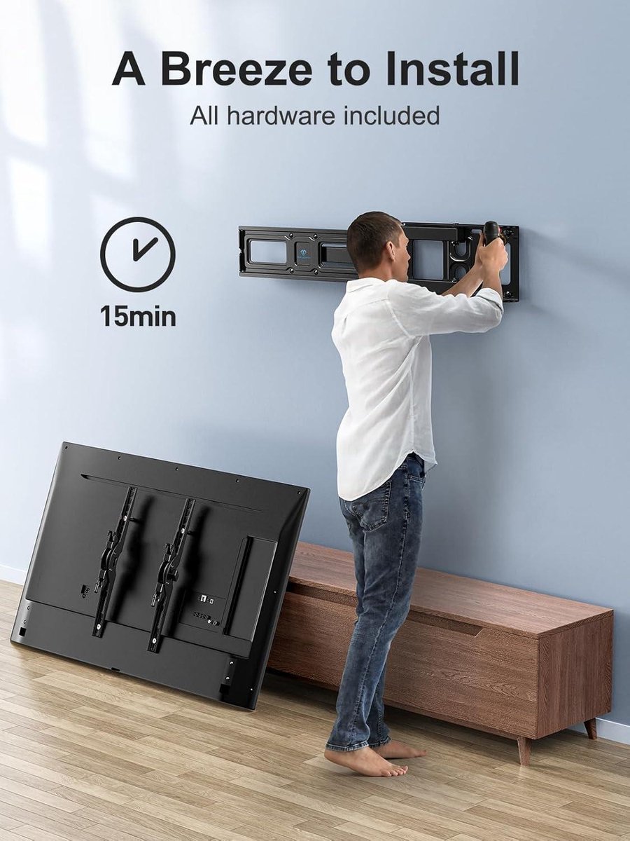 Mobiele TV-Beugel Op Wielen Voor 23-60 Inch Schermen – Draagbare Standaard Tot 40 Kg, VESA 100x100 Tot 400x400, Hoogteverstelbaar Tot 135 Cm, Met Kabelmanagement En 360° Zwenkwielen Met Rem