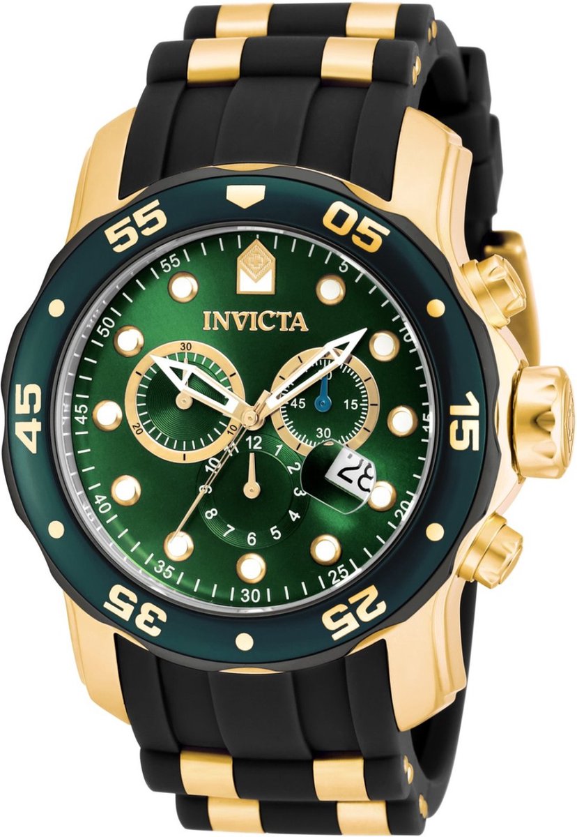 Invicta Pro Diver - SCUBA 17883 Heren Horloge - Waterdicht - Analoog - Quartz Uurwerk - Roestvrij Staal met zwarte Wijzerplaa