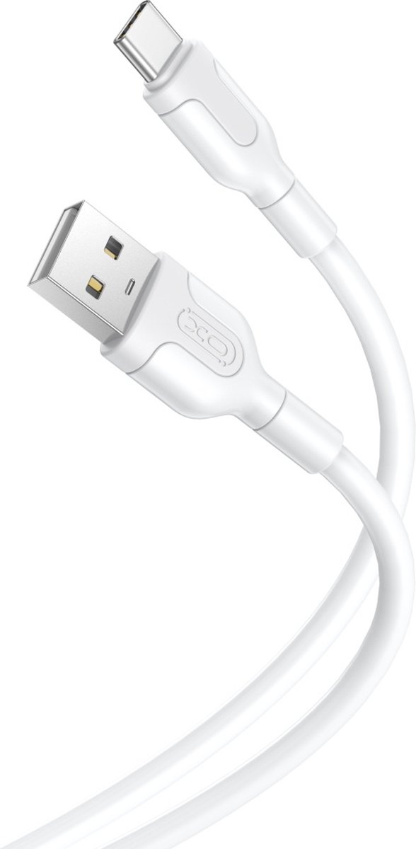 Kabel USB - USB-C 1,0 m 2,1A Wit
