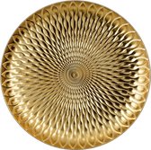 House of Seasons House of Seasons decoratie bord/onderbord - goud - D33 x H3,5 cm - gerecycled plastic - rond