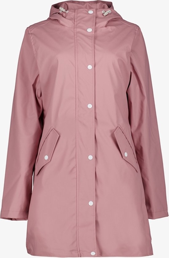Mountain Peak lange gevoerde dames regenjas roze - Maat M - Winddicht en waterafstotend - Ademend materiaal