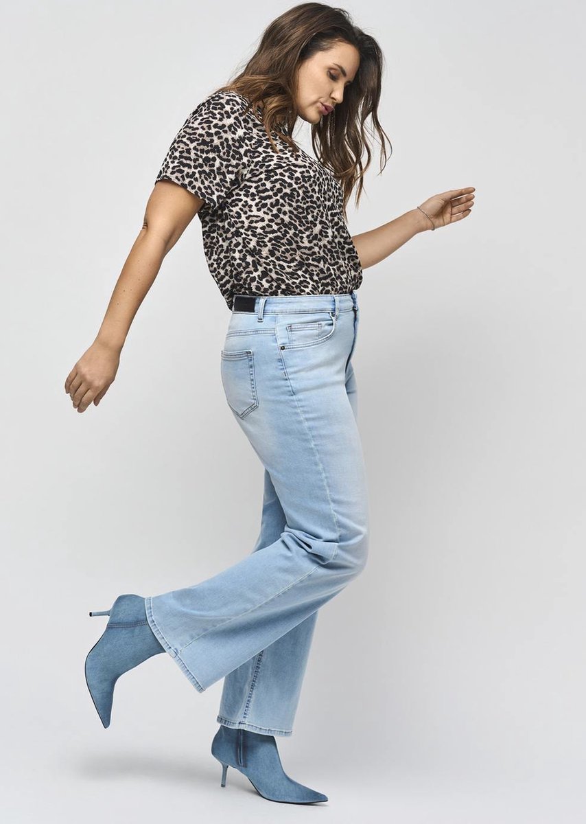 Cintura Alta Corte Flare Vaqueros Mujer Jeans Para Mujer Corte
