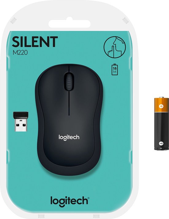 Logitech M220 Silent - Draadloze Muis - Grijs