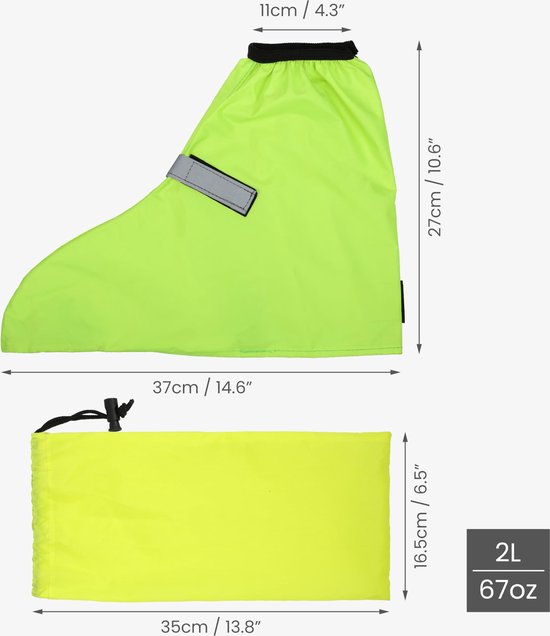 Belle Vous herbruikbare overschoenen - Antislip waterdichte schoenhoezen voor mannen en vrouwen - Schoenovertrek regenbescherming voor buiten - Groen — afbeelding 2