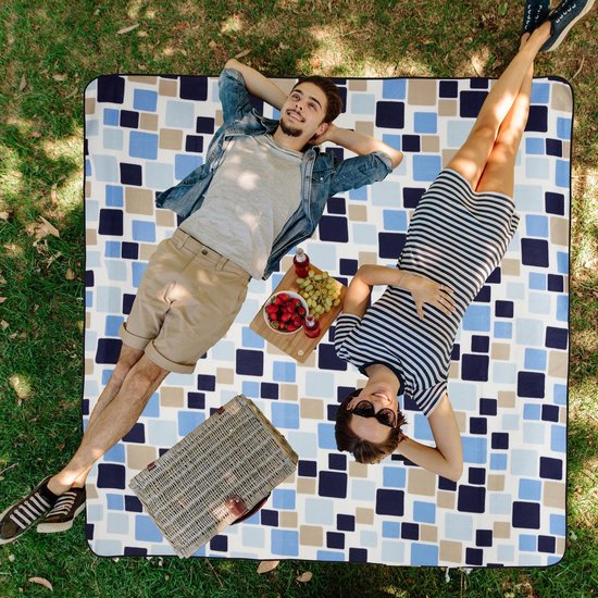 affix krassen Verplicht relaxdays Picknickkleed - waterafstotend - picknickdeken - outdoor kleed -  blauw - XXL | bol.com