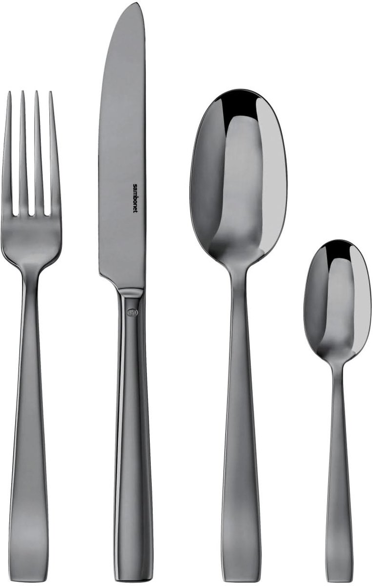 Bestekset 24-delig Zwart Flat - Sambonet