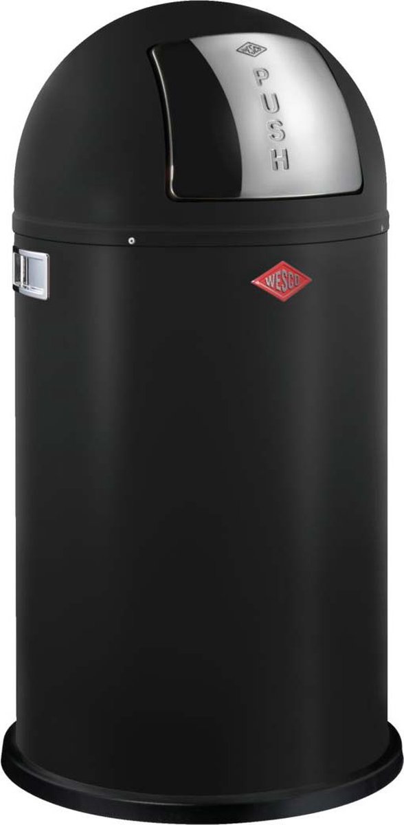 Wesco Pushboy Prullenbak - Afvalbak Wesco - 50 Liter - Matzwart
