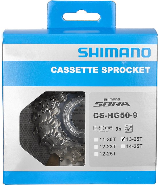 Cassette 9 speed Shimano Sora HG50 13-25T — afbeelding 2