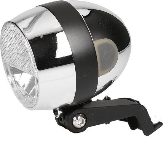 Fiets Cortina koplamp Amsterdam batterij chroom zwart — afbeelding 2