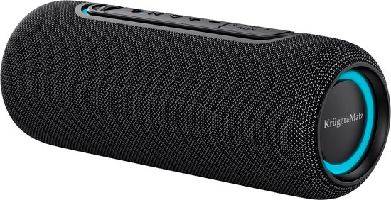 Krüger & Matz Street Bluetooth speaker 20W draagbaar waterdicht IPX5 TWS RGB verlichting zwart