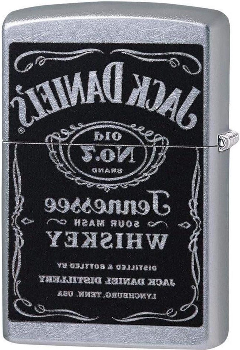 Aansteker met Street Chrome Finish en Jack Daniel's Label