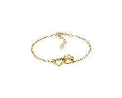 Elli Dames Armband kinderen poot hond kat hart verguld 925 sterling zilver