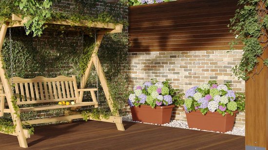 Jardinière XL 60 cm Anthracite - Variant Venezia